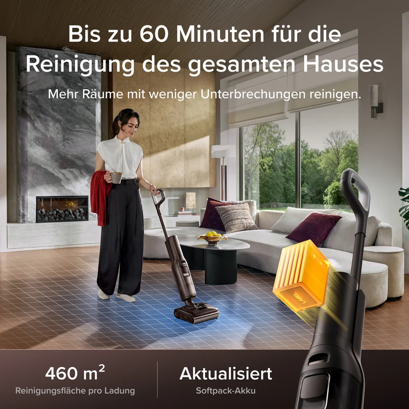 Roborock F25 Pro Turbo Nass-Trocken-Staubsauger mit HyperScrub Tiefenreinigung auf Knopfdruck