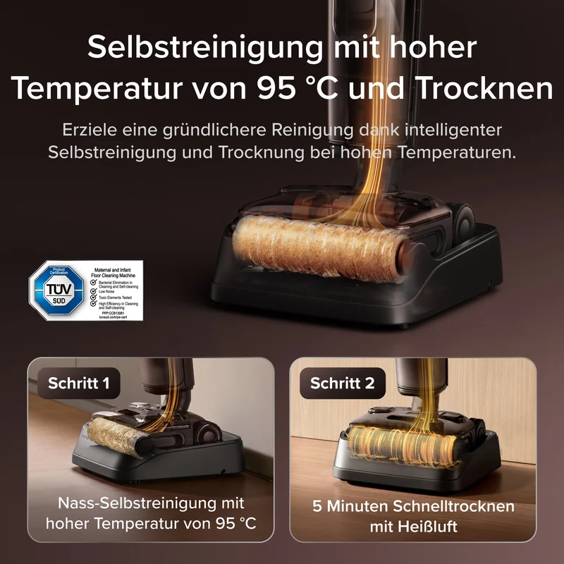 Roborock F25 Pro Turbo Nass-Trocken-Staubsauger mit HyperScrub Tiefenreinigung auf Knopfdruck