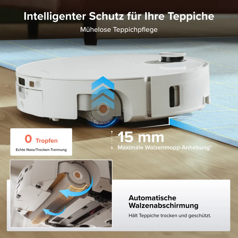 Roborock Qrevo Edge 2 Flow Walzenmopp-Saugroboter mit unter Druck stehendem, selbstreinigendem SpiraFlow 2.0-System