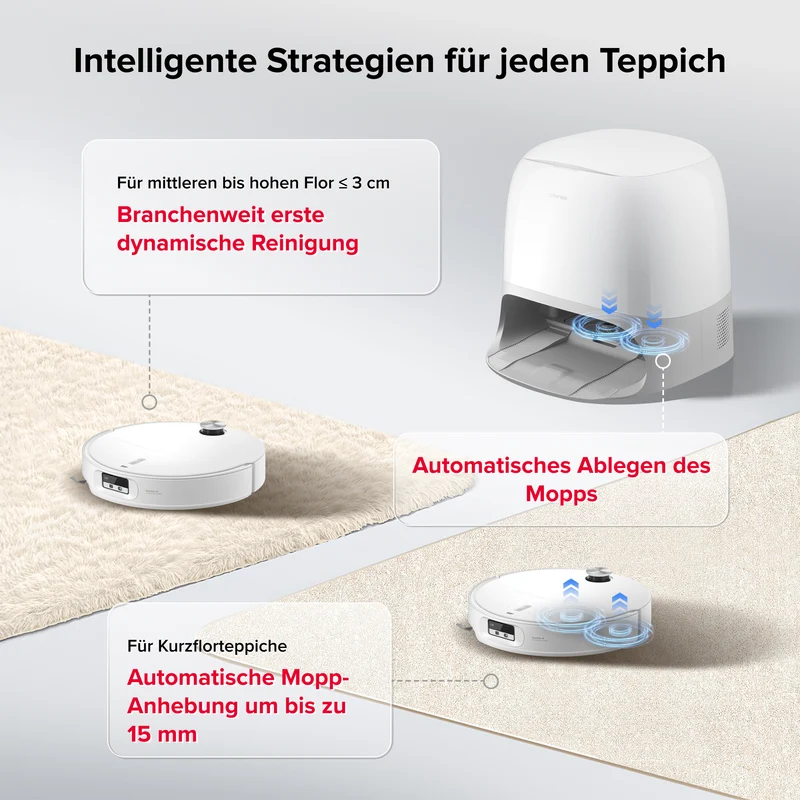 Roborock Qrevo Curv 2 Pro Saug- & Wischroboter, 25.000 Pa Saugkraft, 100 °C Heißwasser-Wäsche