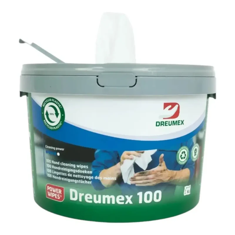 DREUMEX 100 XL-Wipes Reinigungstücher für Hände & Haut Eimer mit 100 Tüchern