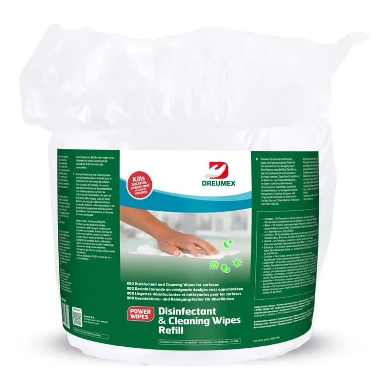 DREUMEX Disinfectant & Cleaning Wipes Refill Nachfüllpackung mit 800 Tüchern