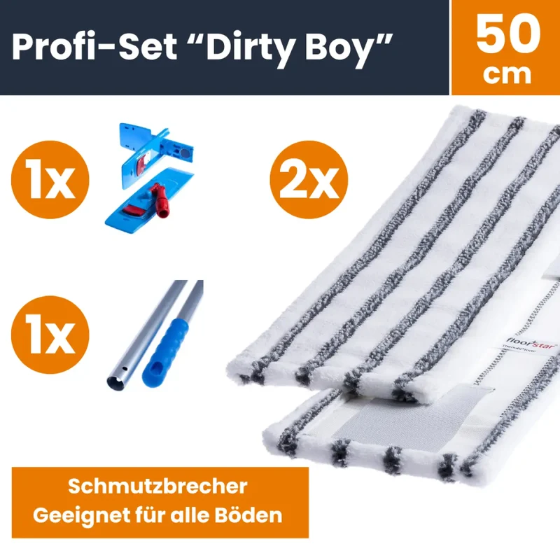 Bodenwischer Profi-Set mit Wischmops "Schmutzbrecher 50 cm"