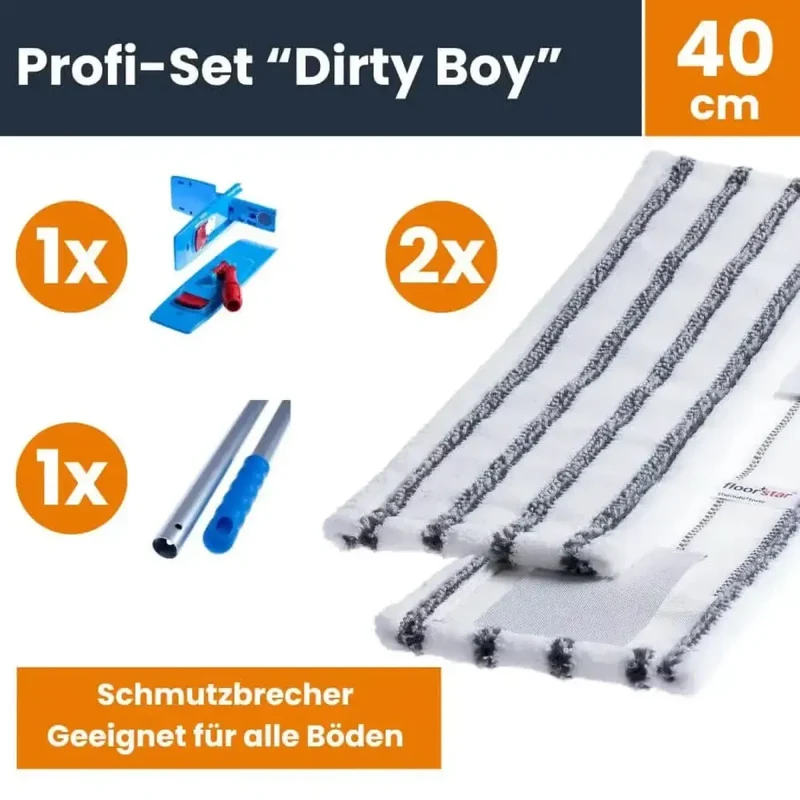 Bodenwischer Profi-Set mit Wischmops "Schmutzbrecher 40 cm"