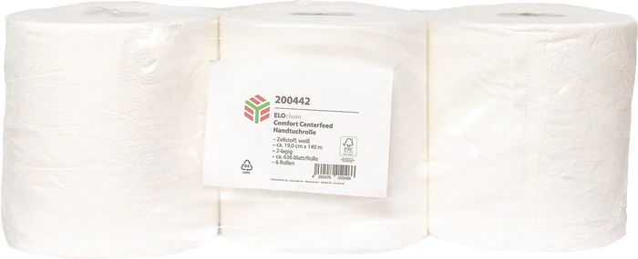 ELOS Handtuchrolle ELOclean Comfort Centerfeed ca. 636 Blatt, 2-lagig weiß ( 9000469248 )