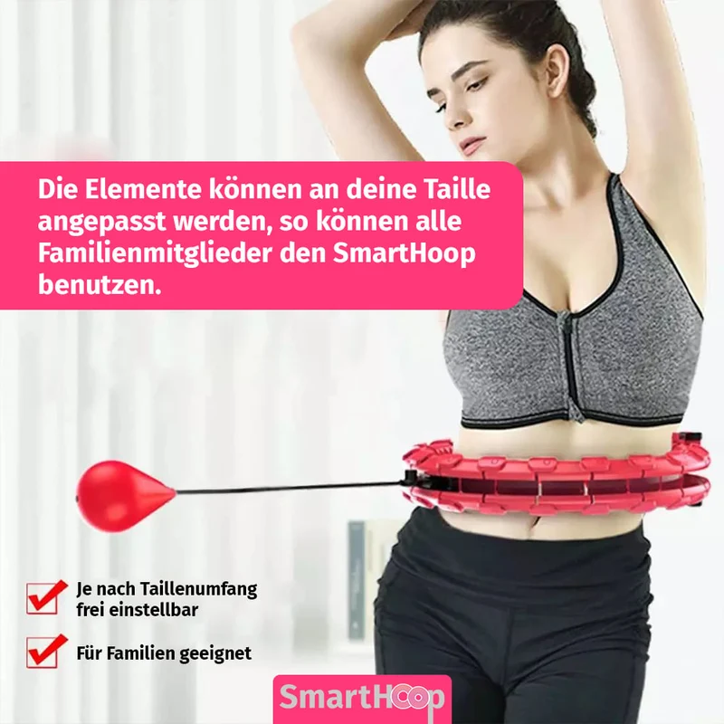 Smart Hoop Hula Hoop avec ballon (circonférence jusqu'à environ 130 cm)