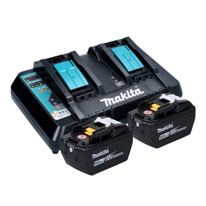 Makita DKT 360 Z Akku Wasserkocher 36 V ( 2x 18 V ) 0,8 L + 2x Akku 9,0 Ah + Ladegerät