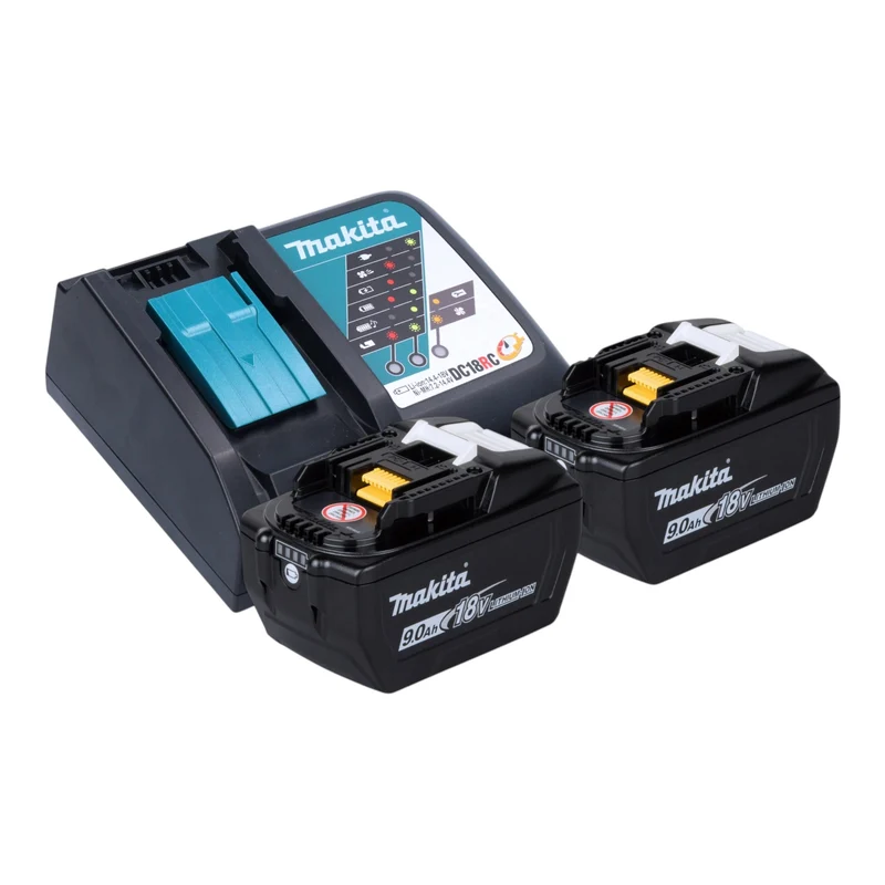 Makita DVC 350 Z Akku Staubsauger 18 V + 2x Akku 9,0 Ah + Ladegerät