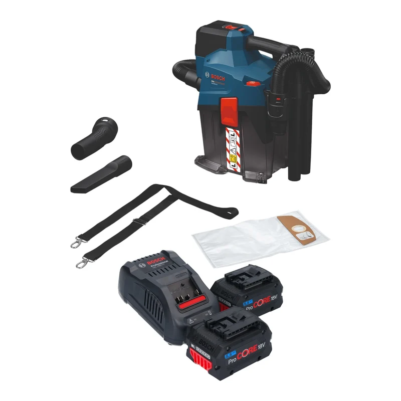 Bosch GAS 18V-6L S Akku Staubsauger 18 V 6 l Staubklasse L + 2x ProCORE Akku 5,5 Ah + Ladegerät