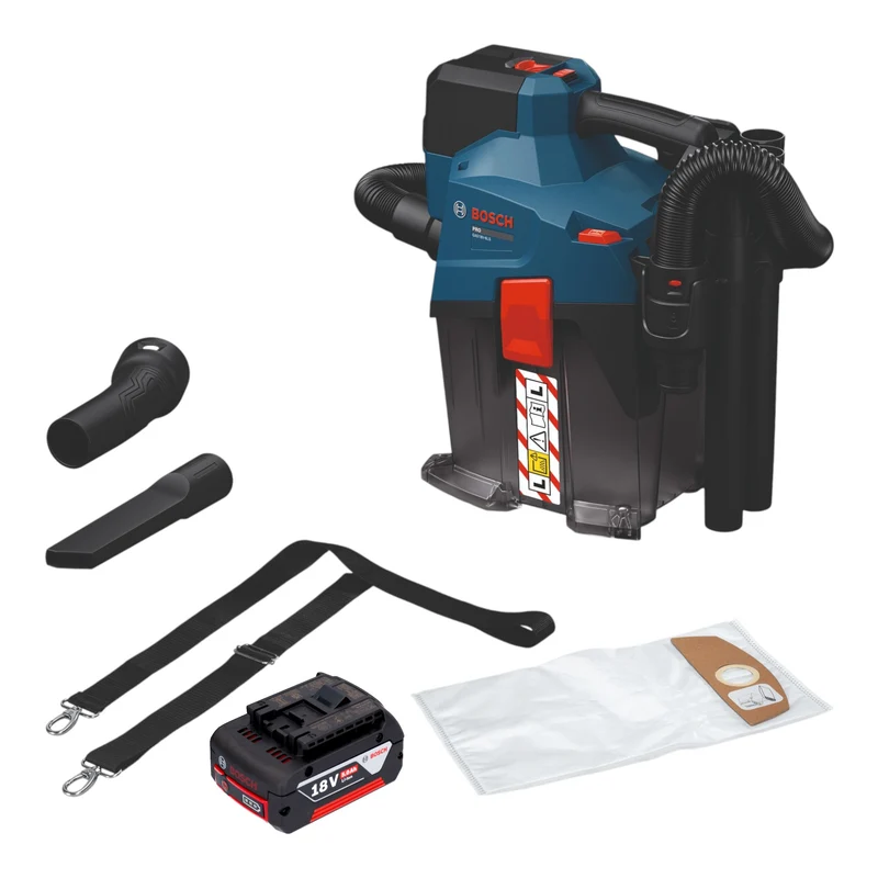 Bosch GAS 18V-6L S Akku Staubsauger 18 V 6 l Staubklasse L + 1x Akku 5,0 Ah - ohne Ladegerät
