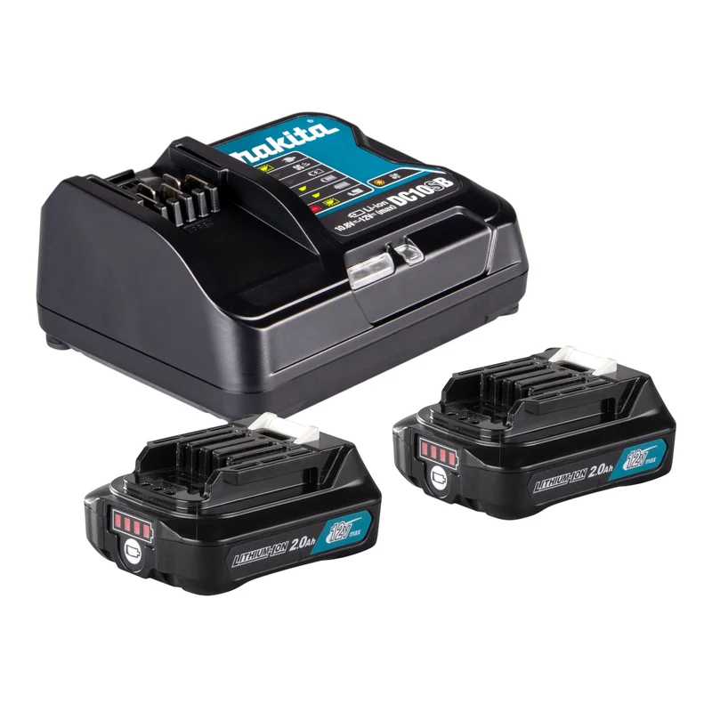 Makita CL 108 FDSA2W Akku Staubsauger 12 V 0,6 l + 2x Akku 2,0 Ah + Ladegerät