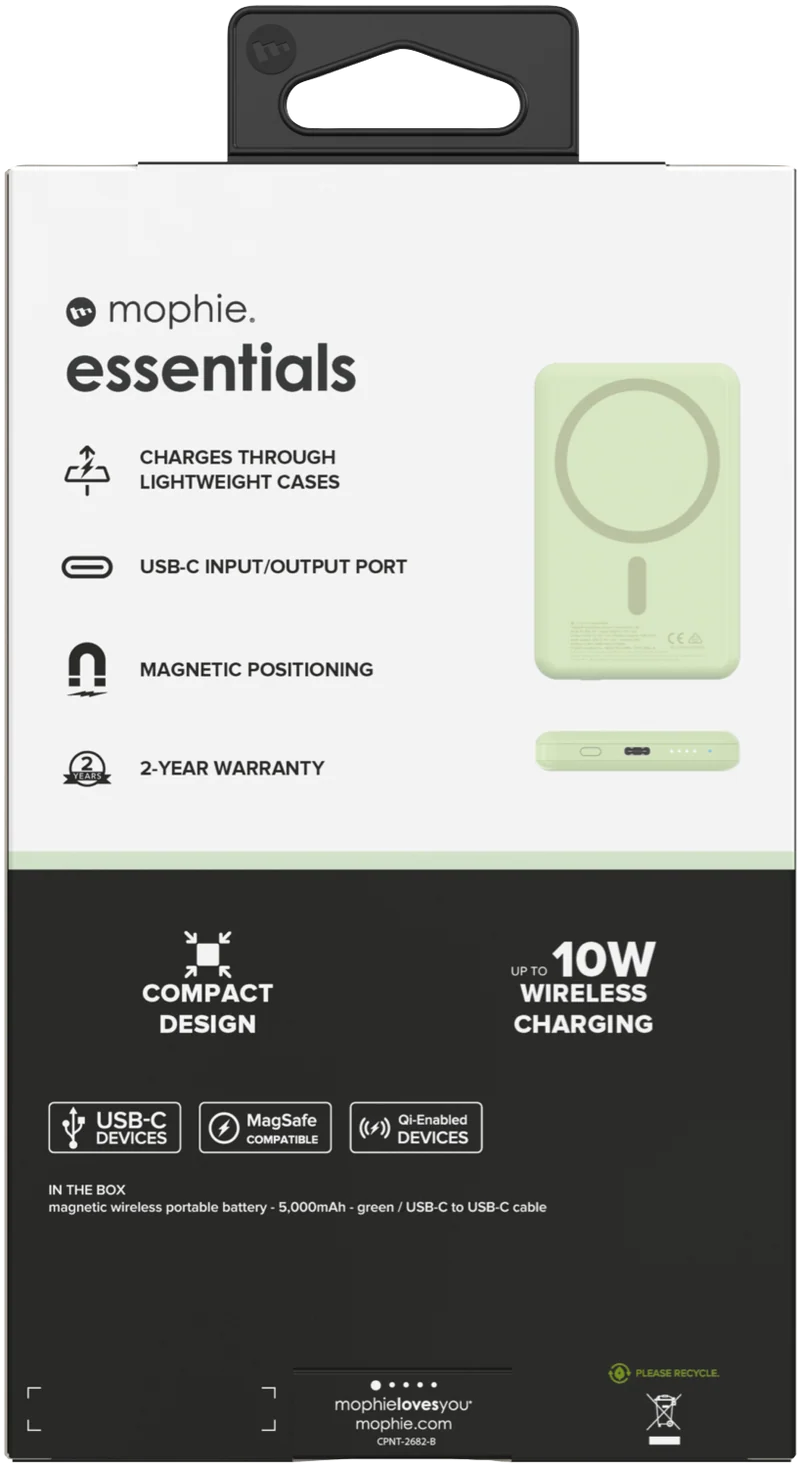 Mophie Essential Snap+ PowerStation 5K Green
