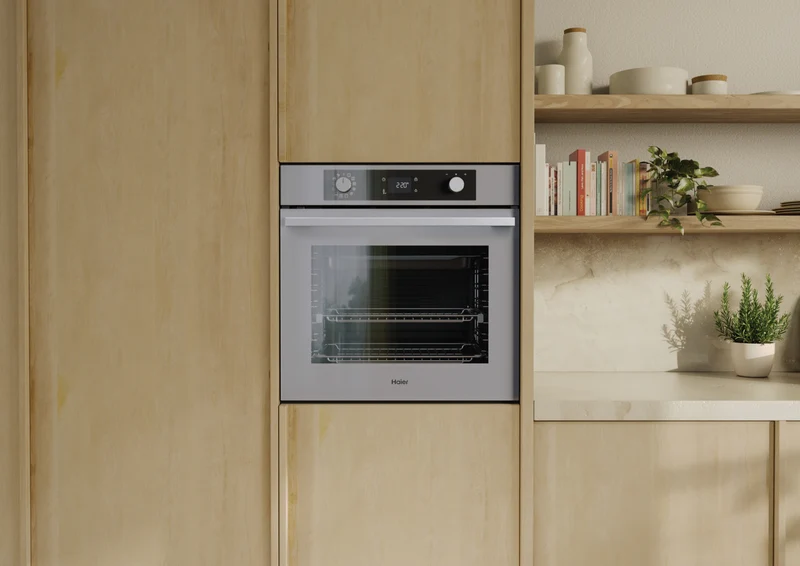 Haier 500 Series 60cm Pyrolytic Oven, 12 Function, Air Fry, Steam Assist, Grey