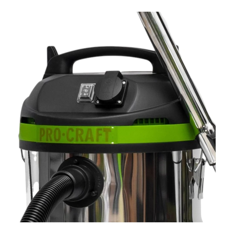 Procraft VP1400 Nass- und Trockensauger 1400 Watt 30 Liter Fassungsvermögen