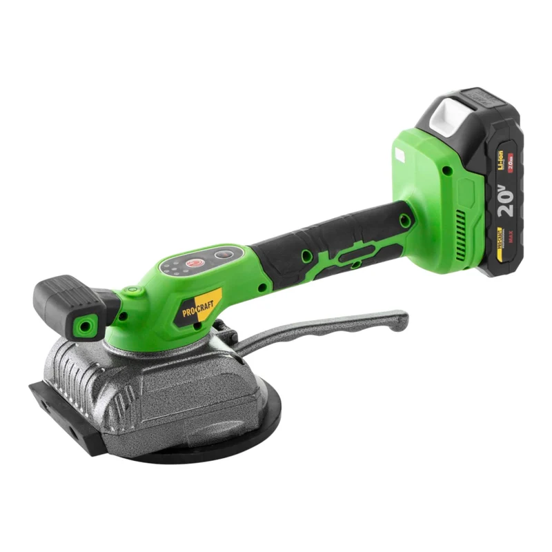 Procraft PTM20-1b-c Akku Vibration Fliesen Saugheber 20 V + 1x Akku 2,0 Ah + Ladegerät + Koffer