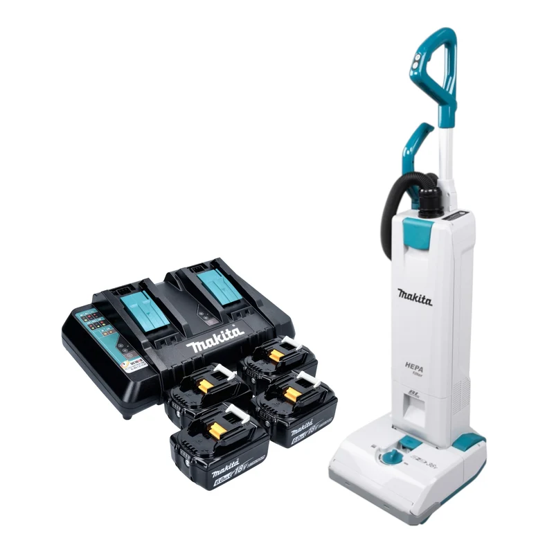Makita DVC 560 PG4 Akku Staubsauger 36 V ( 2x 18 V ) 5 l Brushless + 4x Akku 6,0 Ah + Ladegerät