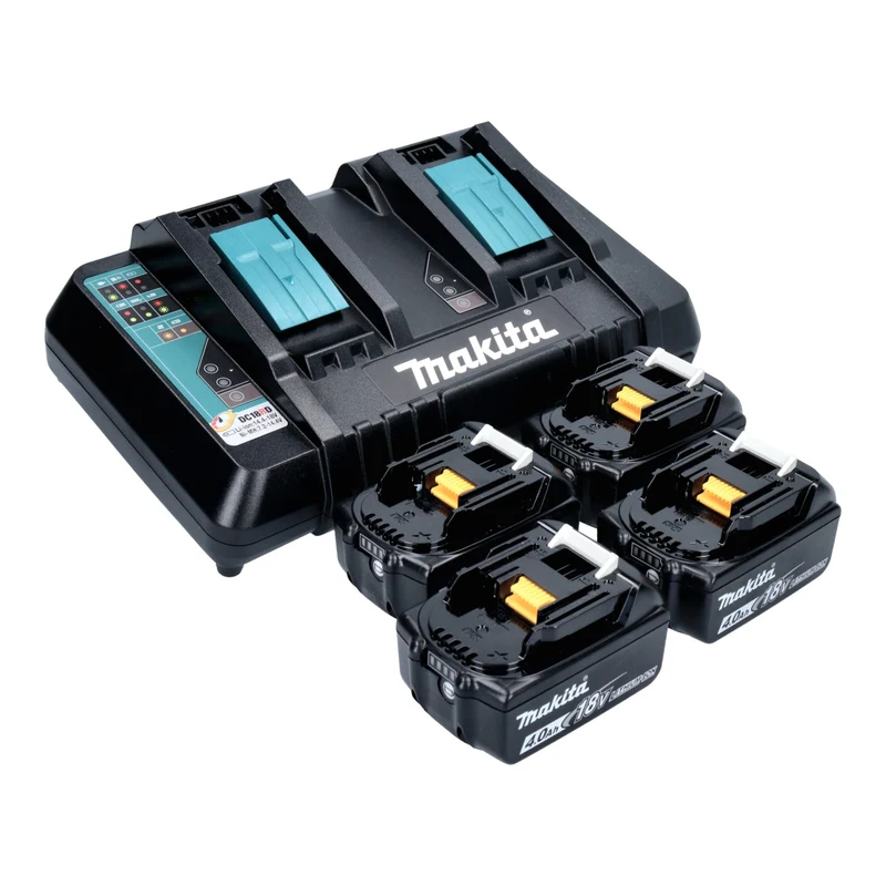 Makita DVC 560 PM4 Akku Staubsauger 36 V ( 2x 18 V ) 5 l Brushless + 4x Akku 4,0 Ah + Ladegerät