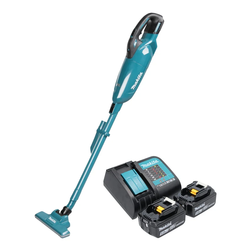 Makita DCL 283 FST Akku Staubsauger 18 V 0,73 l Brushless + 2x Akku 5,0 Ah + Ladegerät