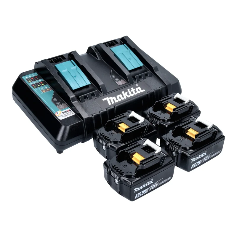Makita DVC 560 PT4 Akku Staubsauger 36 V ( 2x 18 V ) 5 l Brushless + 4x Akku 5,0 Ah + Ladegerät