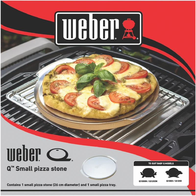 Weber Q Pizza Stone & Tray Small