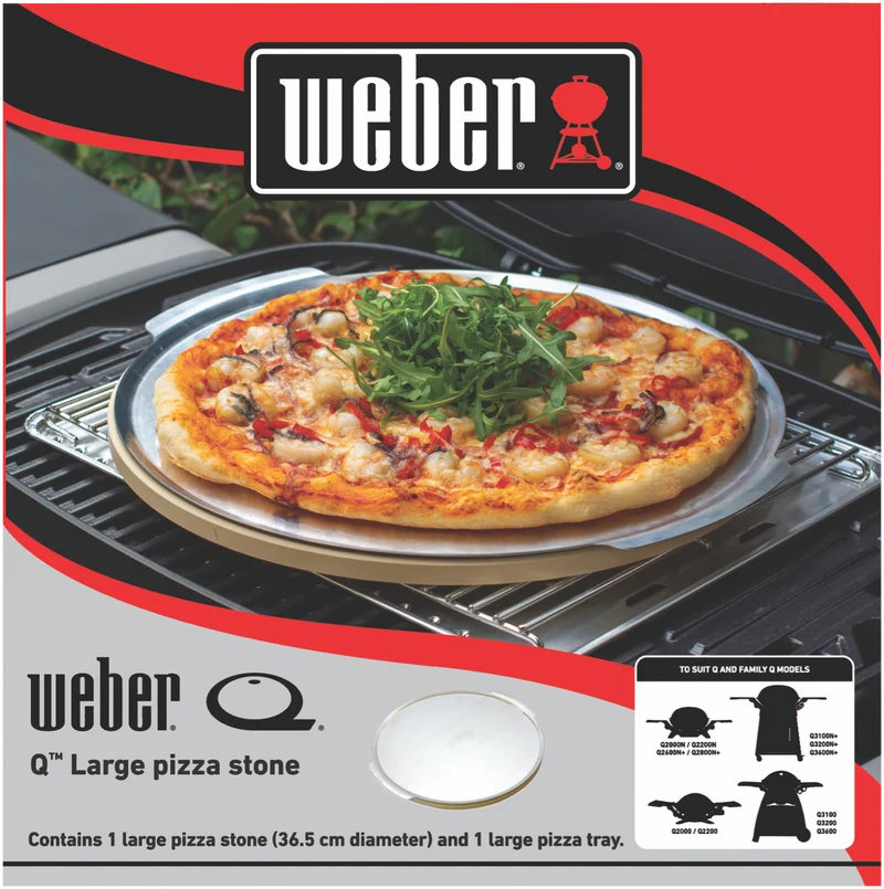 Weber Q Pizza Stone & Tray Large