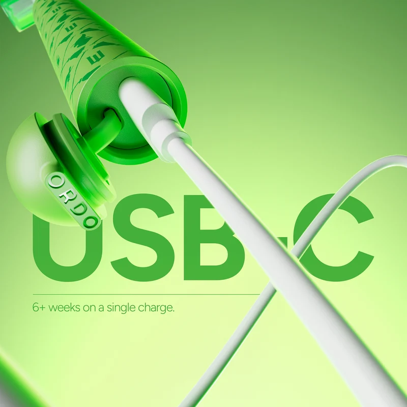 Ordo Sonic Edge Wicked Rechargeable Toothbrush Wicked Green