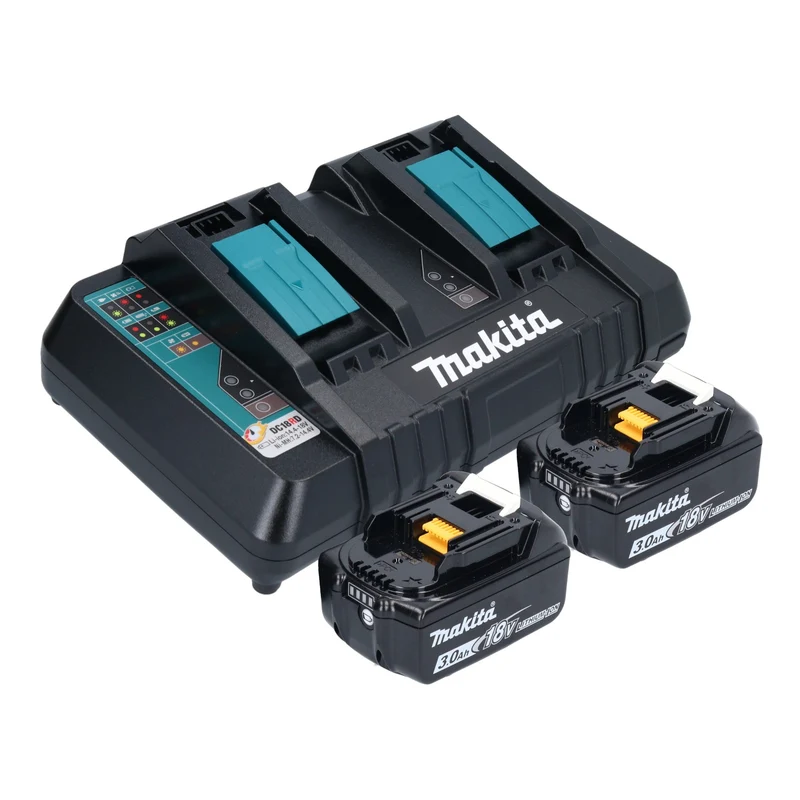 Makita DHW 080 PF2K Akku Hochdruckreiniger 36 V ( 2x 18 V ) 80 bar 380 l/h Brushless + 2x Akku 3,0 Ah + Doppelladegerät