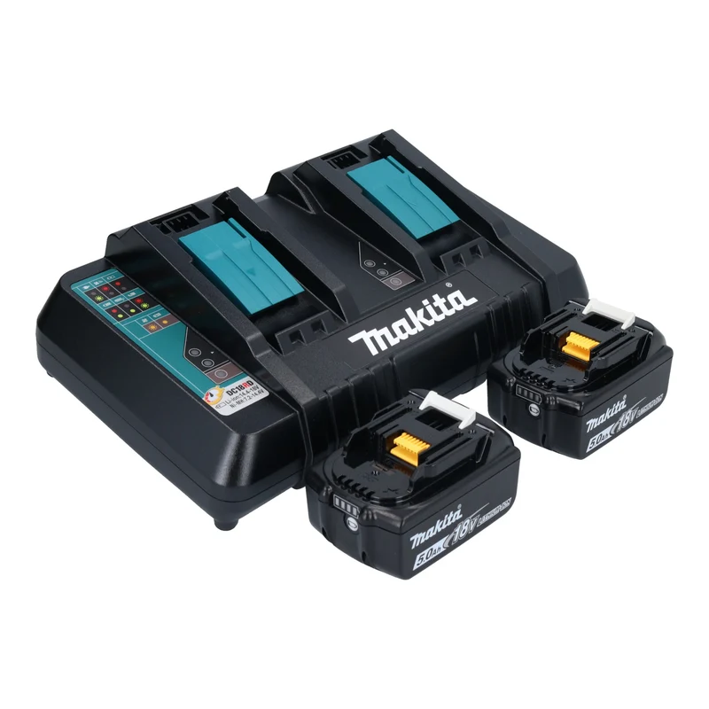 Makita DHW 080 PT2K Akku Hochdruckreiniger 36 V ( 2x 18 V ) 80 bar 380 l/h Brushless + 2x Akku 5,0 Ah + Doppelladegerät