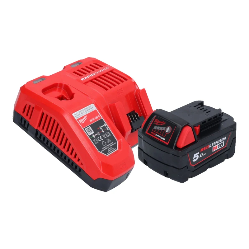 Milwaukee M18 FOPH2-­BA-501 Akku Basiseinheit 18 V Brushless + Gebläse Aufsatz + 1x Akku 5,0 Ah + Ladegerät