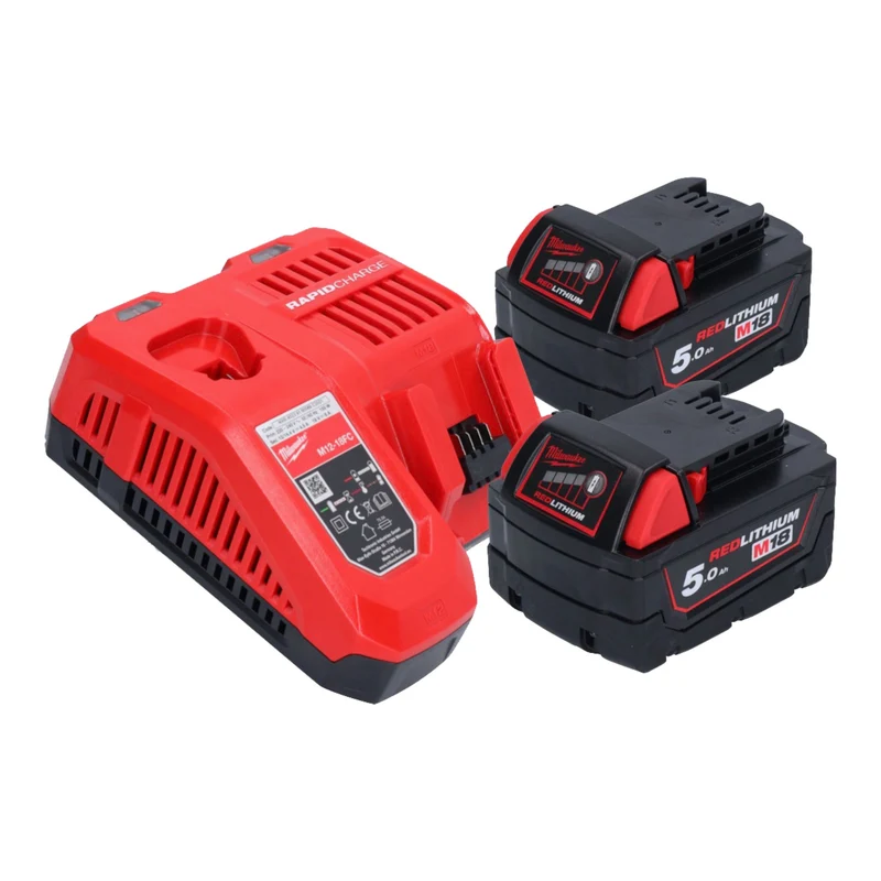 Milwaukee M18 FOPH2-­CSA-502 Akku Basiseinheit 18 V Brushless + Hochentaster Aufsatz + 2x Akku 5,0 Ah + Ladegerät