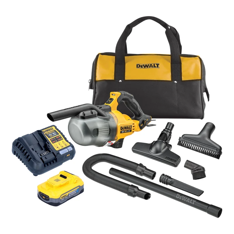 DeWalt DCV 501 LH1 Akku Stabsauger 18 V 0,7 l Staubklasse L + 1x Powerstack Akku 5,0 Ah + Ladegerät