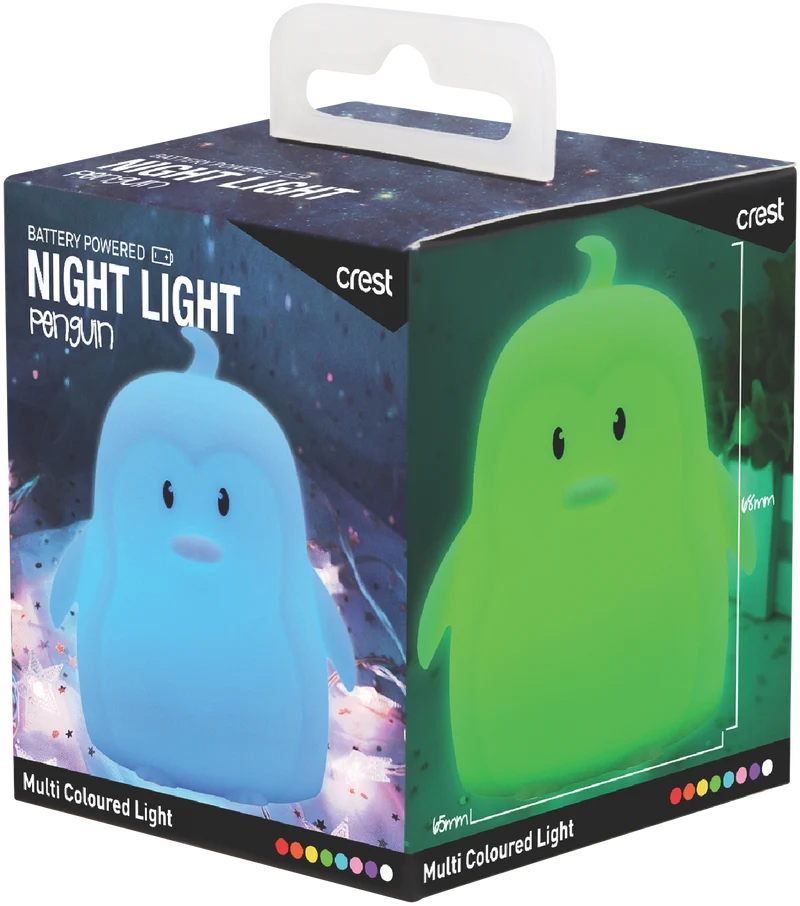 Crest Kids Multi-Coloured Mini Night Light Penguin