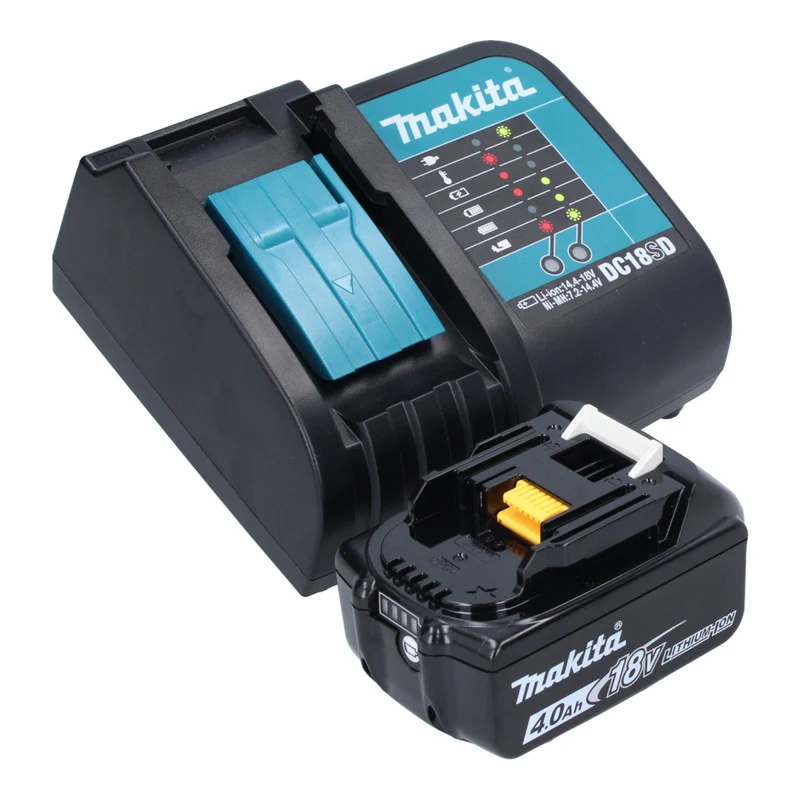 Makita DCL 281 FSM1W Akku Staubsauger 18 V weiß Brushless + 1x Akku 4,0 Ah + Ladegerät