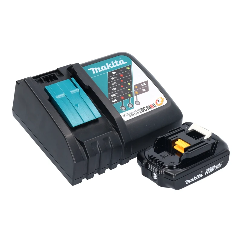 Makita DCL 281 FRA1W Akku Staubsauger 18 V weiß Brushless + 1x Akku 2,0 Ah + Ladegerät