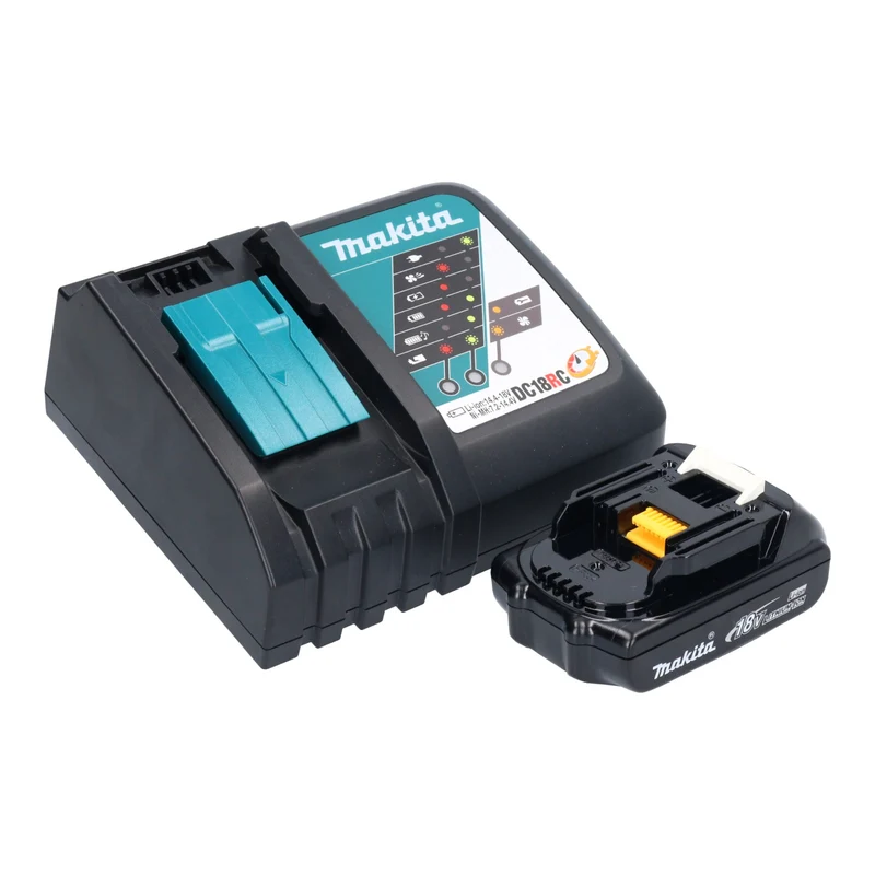 Makita DCL 281 FRY1W Akku Staubsauger 18 V weiß Brushless + 1x Akku 1,5 Ah + Ladegerät