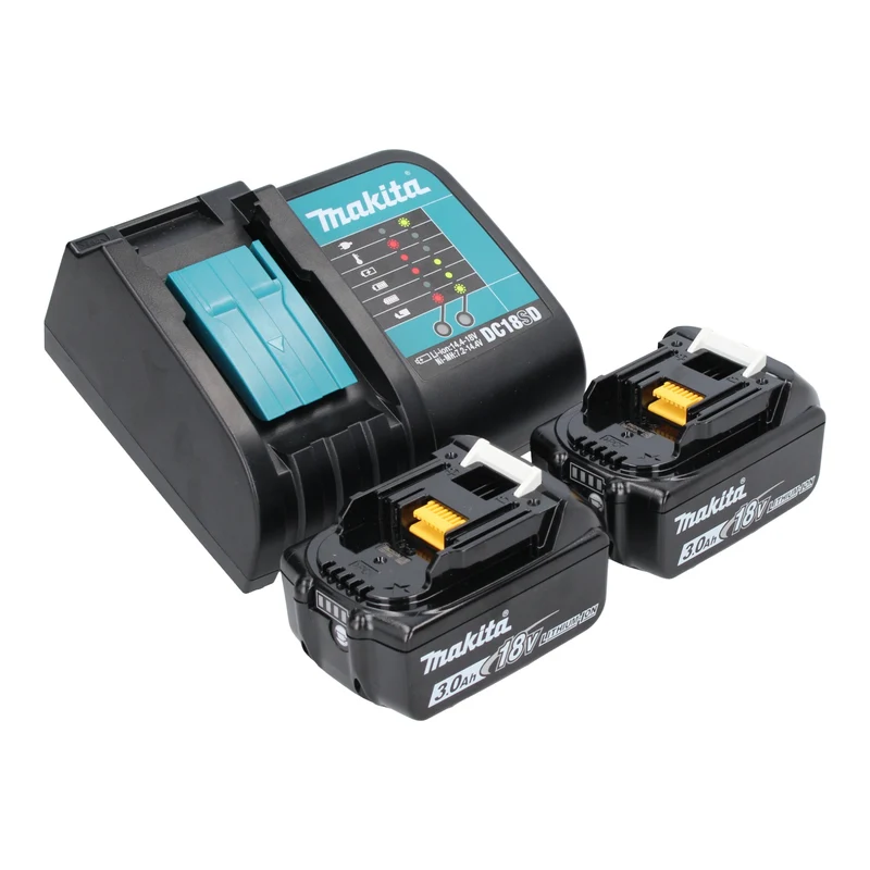 Makita DCL 281 FSFW Akku Staubsauger 18 V weiß Brushless + 2x Akku 3,0 Ah + Ladegerät