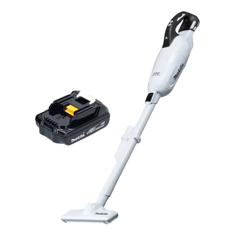 Makita DCL 281 FY1W Akku Staubsauger 18 V weiß Brushless + 1x Akku 1,5 Ah - ohne Ladegerät