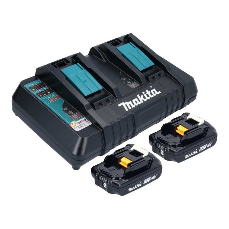 Makita DKT 360 PA2 Akku Wasserkocher 36 V ( 2x 18 V ) 0,8 L + 2x Akku 2,0 Ah + Doppelladegerät