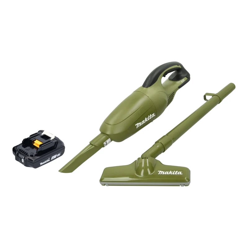 Makita DCL 180 AO Akku Staubsauger 18 V 0,65 l Olive Outdoor Adventure Serie + 1x Akku 2,0 Ah - ohne Ladegerät