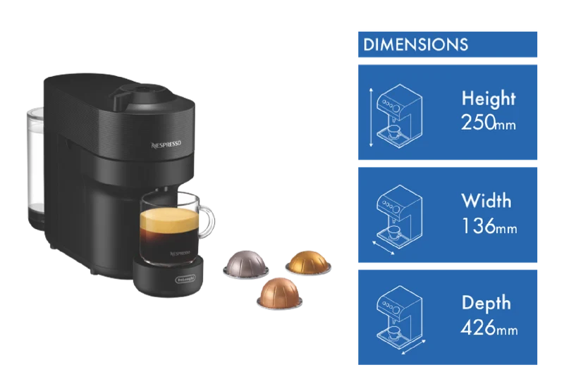Nespresso Vertuo Pop Capsule Coffee Machine Solo Black