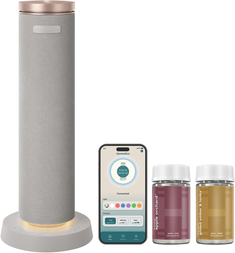 Homedics SereneScent Waterless & Wireless Diffuser Bundle