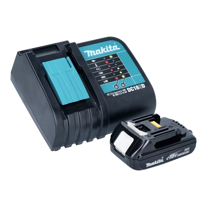 Makita DCL 180 SYO Akku Staubsauger 18 V 0,65 l Olive Outdoor Adventure Serie + 1x Akku 1,5 Ah + Ladegerät