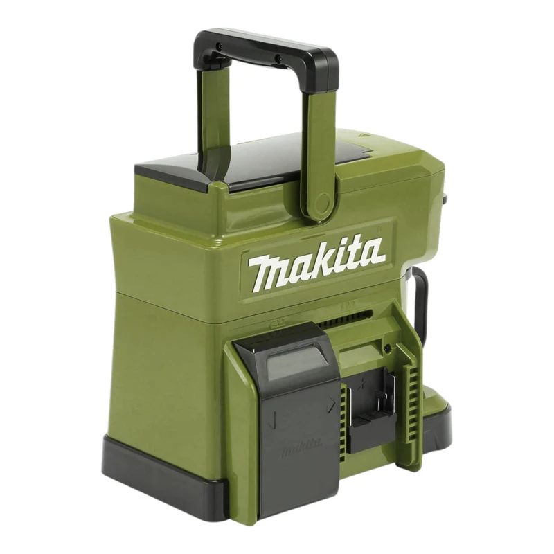 Makita DCM 501 SG2O Akku Kaffeemaschine 12 V max. / 18 V Olive + 2x Akku 6,0 Ah + Ladegerät