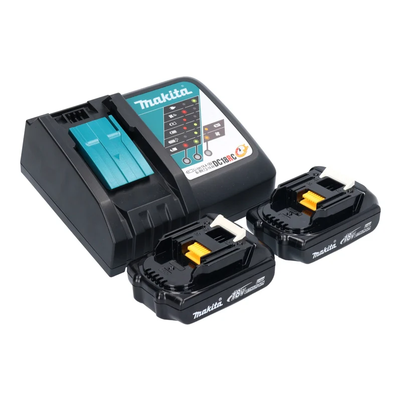 Makita DCL 180 RY2O Akku Staubsauger 18 V 0,65 l Olive Outdoor Adventure Serie + 2x Akku 1,5 Ah + Ladegerät