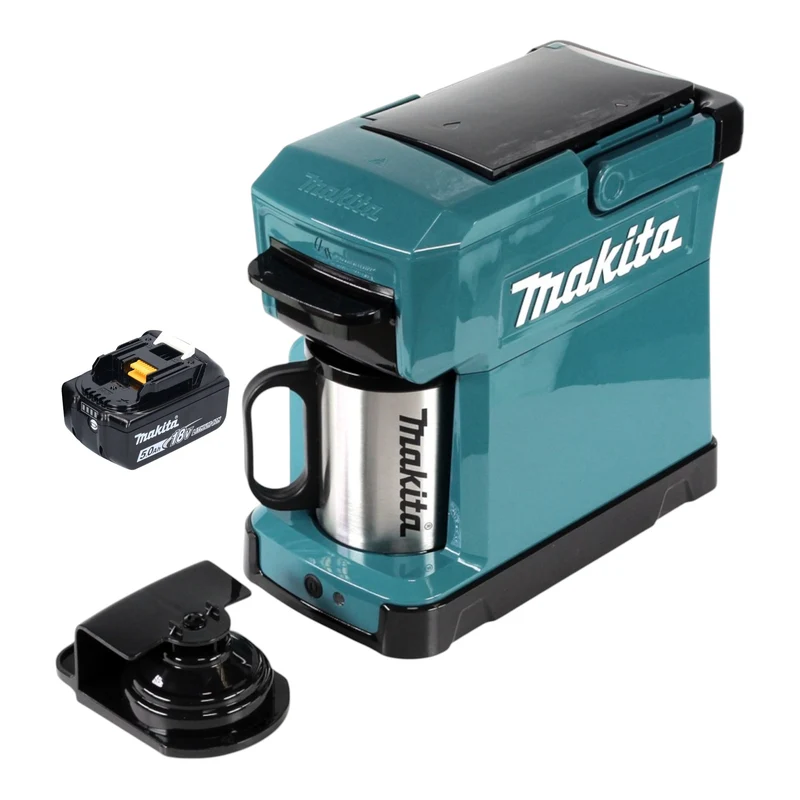 Makita DCM 501 T Akku Kaffeemaschine 12 V max. / 18 V + 1x Akku 5,0 Ah - ohne Ladegerät
