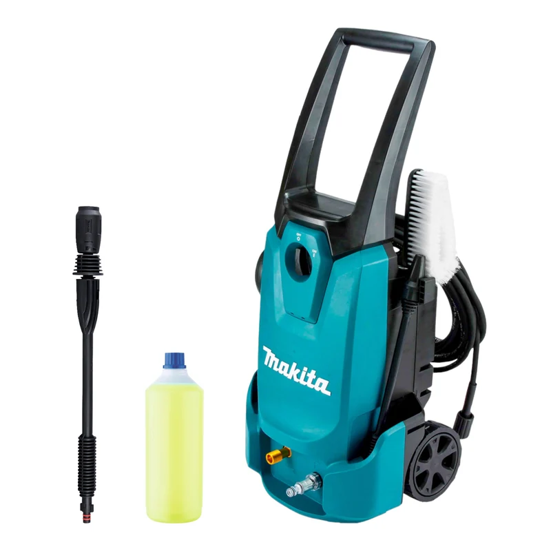 Makita HW 1200 Hochdruckreiniger 1800 Watt 120 bar 420 l/h + Sprühlanze + Universalreiniger