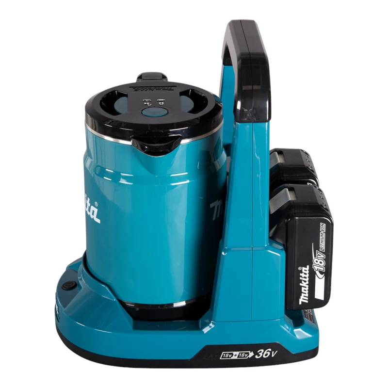 Makita DKT 360 PM2 Akku Wasserkocher 36 V ( 2x 18 V ) 0,8 L + 2x Akku 4,0 Ah + Doppelladegerät