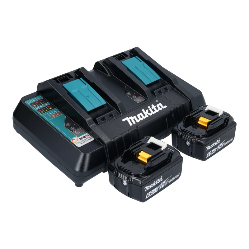 Makita DKT 360 PG2 Akku Wasserkocher 36 V ( 2x 18 V ) 0,8 L + 2x Akku 6,0 Ah + Doppelladegerät