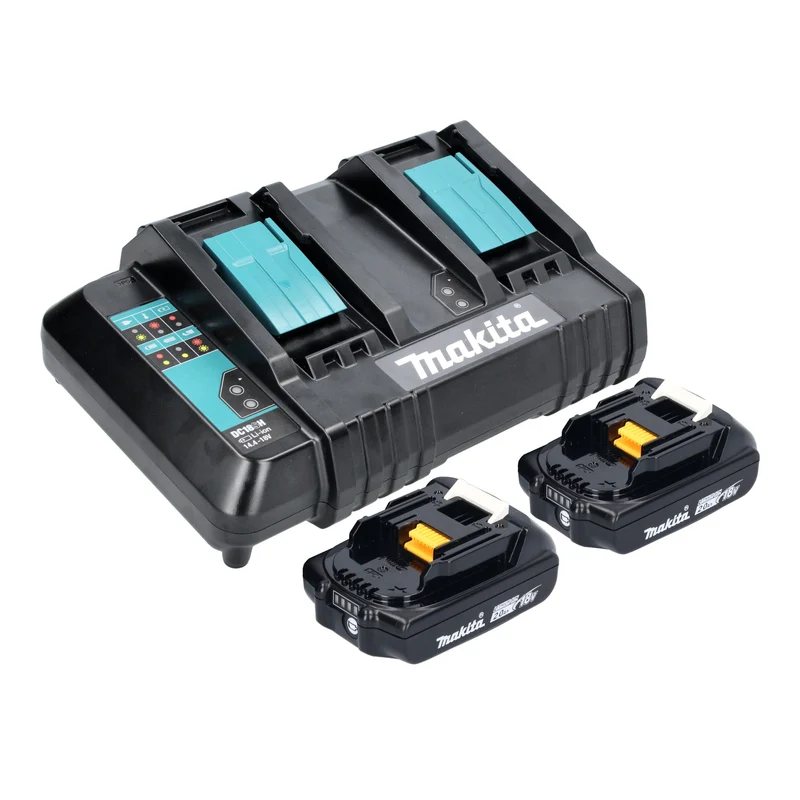 Makita DKT 360 CA2 Akku Wasserkocher 36 V ( 2x 18 V ) 0,8 L + 2x Akku 2,0 Ah + Doppelladegerät