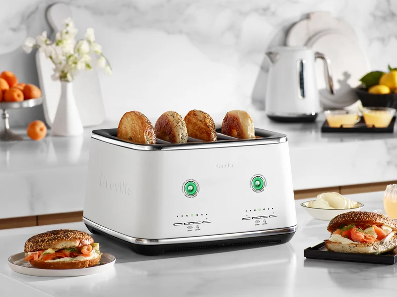 Breville The Eye Q 870 Auto 4 Slice Sea Salt Toaster